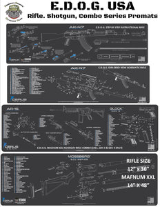 Ruger Mini 14 Ranch Gun Cleaning Mat - Schematic (Exploded View)  12X36 Padded Gun-Work Surface Protection Mat Solvent & Oil Resistant