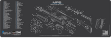 Load image into Gallery viewer, H &amp;K MP5 Rifle Schematic (Exploded View) Heavy Duty Rifle Cleaning 12X36 Padded Gun-Work Surface Protection Mat Solvent &amp; Oil Resistant