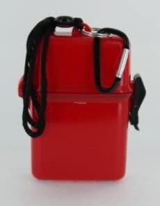 Box N Biner; Medium Red Travel Waterproof Box, #5 Biner - Cash, ID, Credit Cards, First Aid & Possibiliies