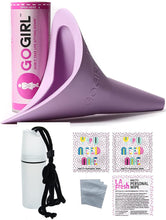 Load image into Gallery viewer, GoGirl Female Urination Device, Lavender &amp; Clear Tote Holder Extra Baggies/Wipes