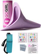 Load image into Gallery viewer, GoGirl Female Urination Device, Lavender &amp; Blue Tote Holder Extra Baggies/Wipes