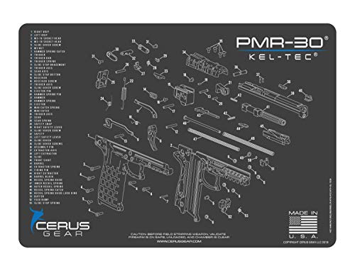 Kel-Tec PMR-30 Cerus Gear Schematic (Exploded View) Heavy Duty Pistol Cleaning 12x17 Padded Gun-Work Surface Protector Mat Solvent & Oil Resistant