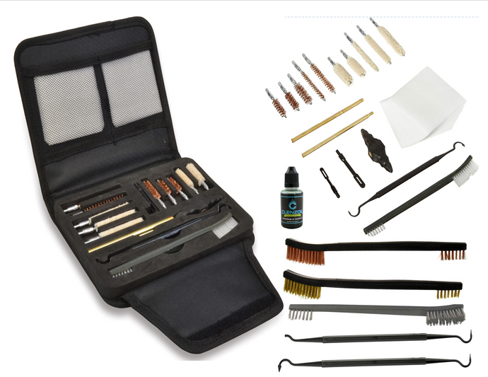 EDOG USA Gunslinger 24 Pc Gun Cleaning Kit - Compatible For Calibrers .22 | .38 | .357 | 9MM | .45 Rods, Brushes  Mops, Jags & Patches & CLP
