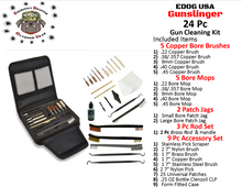 Load image into Gallery viewer, EDOG USA Gunslinger 24 Pc Gun Cleaning Kit - Compatible For Calibrers .22 | .38 | .357 | 9MM | .45 Rods, Brushes  Mops, Jags &amp; Patches &amp; CLP