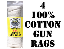 Load image into Gallery viewer, 4 100% WHITE COTTON GUN CLEANING RAGS