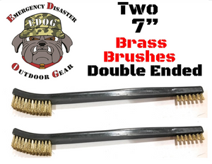 EDOG USA Tac Pak 7Pc Brass Pick & Brush Set Hoppes Brass Picks (Dental Style) Hook, Slant & Straight, & 7 in. Double Ended Brushes Maintenance Tools for Your Gun Cleaning Kit Plus Clenzoil CLP