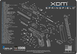 Springfield Armory XDm Cerus Gear Schematic (Exploded View) Heavy Duty Pistol Cleaning 12x17 Padded Gun-Work Surface Protector Mat Solvent & Oil Resistant