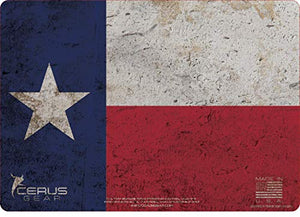Patriotic Lone Star State Texas Flag Cerus Gear Heavy Duty Pistol Cleaning 12x17 Padded Gun-Work Surface Protector Mat Solvent & Oil Resistant