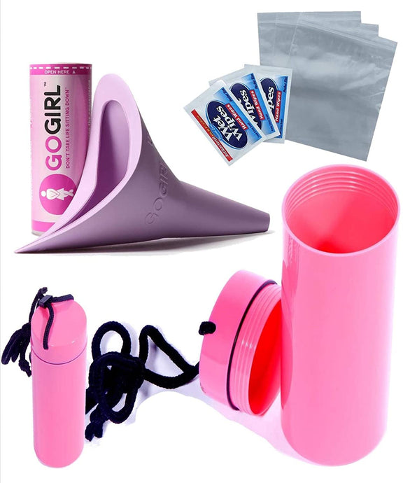 Go Girl Large Waterproof Pink Plastic Capsule Container - Weekend Travel, Beach, Pool, Boating & Camping Tote