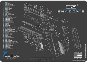 EDOG CZ Shadow Promat & 11.5″ Double Gun Range Bag, Soft Padded & Compact & 28 PC Cleaning Essentials & Pro Mat Kit
