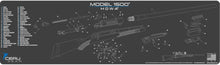 Load image into Gallery viewer, 1500 Gun Cleaning Mat - Schematic (Exploded View) XXL 14 X 48 Compatible with Howa 1500 Push Fed Rifle 3 mm Padded Pad Protects Your Firearm Magazines Bench Table Surfaces Oil Resistant