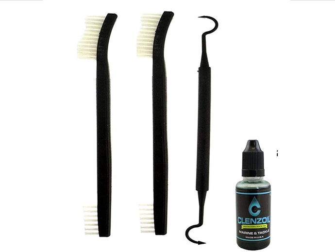 EDOG CG4P Gun Cleaning Set - 4pc Gun Claning Essentials Double Endend Brushes & Pick & Clenzoil Clp for Your Range Bag Or Gun Case