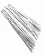 Load image into Gallery viewer, Gas Tube Cleaner 1 Bag 100 Pcs White Chenille 12&quot; Stem Pipe Cleaners