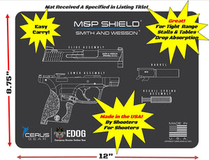 Compact EDC Hyper Fast 8.75x12 Mouse Pad for Gaming, Office & Home or As a Gun Cleaning Mat 3 mm Padded Pad Protect The (Exploded View) Diagram is Compatible for Glock Pistols 3 mm Thick