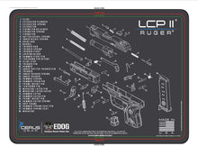 Load image into Gallery viewer, RUGER LCP II Cerus Gear Schematic (Exploded View) Heavy Duty Pistol Cleaning 12x17 Padded Gun-Work Surface Protector Mat Solvent &amp; Oil Resistant