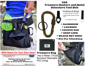 Metal Detector Accessories Pouch & Tool Bag Accessories Kit – Pouch |Belt | Sand Scoop & Brass Probe | Trowel | Snuffer, Treasure Gold & Metal Detecting Tools For After The Find Organized & Handy