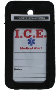 EDOG I.C.E. Active Senior Medical Alert Neck Wallet | Care Giver Locator | Wandering | Dementia | Alzheimers | Disabled | I.C.E. Cards | Leather | Emergency Contacts | Medical Conditions | Medication