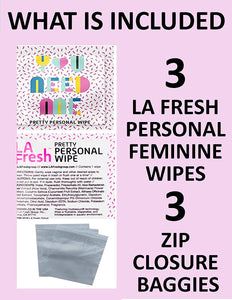 GoGirl Female Urination Device, Khaki & Go Girl 12" Extension Tube Plus 6 Pc Feminine Personal Care Essentials Pack 3 LA Fresh Feminine Natural Wipes & 3 Extra Zip Baggies