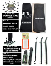 Load image into Gallery viewer, 9mm Pistol Gun Cleaning Kit - 15 Pc Handgun Supplies &amp; Accessories for 9 mm .38 &amp; .357 | Rod | Bore Brush | Jag | Bore Mop | Clenzoil CLP Cleaner | Range Field Organizer Bag For Men &amp; Women Shooters