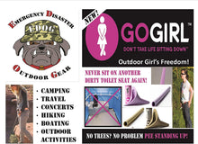 Load image into Gallery viewer, GoGirl Women Law Enforcement On/Off Duty Urination Comfort Kit – Patrol, Outdoor Events 12” Extension Tube, Toilet Tissue, Organizer Bag &amp; Carabiner Wrist Strap Carabiner &amp; Water Bottle Strap (Khaki)