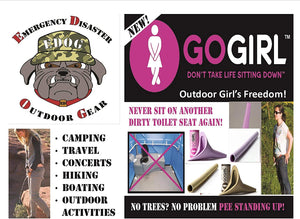 GoGirl Women Law Enforcement On/Off Duty Urination Comfort Kit – Patrol, Outdoor Events 12” Extension Tube, Toilet Tissue, Organizer Bag & Carabiner Wrist Strap Carabiner & Water Bottle Strap (Khaki)