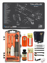 Load image into Gallery viewer, EDOG USA Outlaw 28 Pc Pistol Cleaning Kit - Compatible for Taurus G3 Schematic (Exploded View) Pistol Mat, Calibers 9MM to .45 &amp; Tac Pak Pistol Cleaning Essentials Kit
