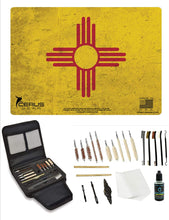 Load image into Gallery viewer, EDOG Gunslinger 20 PC Gun Cleaning Kit - Pistol Mat New Mexico State Flag Handgun Honor &amp; Pride Pistol Mat &amp; Gunslinger .22 .38 .357 9MM .45 Gun Cleaning Kit