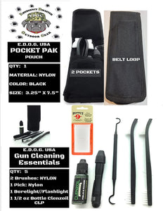 9mm Pistol Gun Cleaning Kit - 19 Pc Handgun Supplies & Accessories for 9 mm .38 & .357 | Rod | Bore Brush | Jag | Bore Mop | Clenzoil CLP Cleaner | Range Field Organizer Bag For Men & Women Shooters