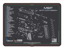 Load image into Gallery viewer, Smith &amp; Wesson S&amp;W M&amp;P Cerus Gear Schematic (Exploded View) Heavy Duty Pistol Cleaning 12x17 Padded Gun-Work Surface Protector Mat Solvent &amp; Oil Resistant