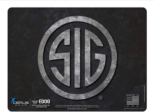 EDOG Gunslinger 20 PC Gun Cleaning Kit - Pistol Mat Compatible with Sig Sauer Pistols - Sig Logo Mat, Gunslinger Universal .22 .38 .357 9mm .40 & .45 Caliber Kit