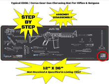 Load image into Gallery viewer, RUGER World Famous 10/22 Rifel Schematic (Exploded View) Heavy Duty Rifle Cleaning 12”x36” Padded Gun-Work Surface Protector Mat Solvent & Oil Resistant