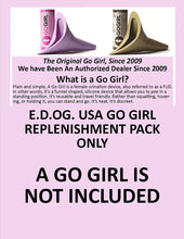 Load image into Gallery viewer, E.D.O.G. USA GoGirl Female Urination Device Kit Essentials Replenishment Pack | 6 LA Fresh Feminine Personal Care Natural Wipes | 6 Extra Zip Baggies - Compatible with All EDOG Go Girl Kits