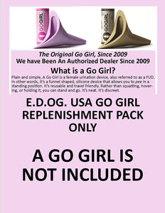 E.D.O.G. USA GoGirl Female Urination Device Kit Essentials Replenishment Pack | 6 LA Fresh Feminine Personal Care Natural Wipes | 6 Extra Zip Baggies - Compatible with All EDOG Go Girl Kits