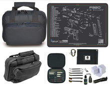 Load image into Gallery viewer, EDOG SIG P320 Promat &amp; 11.5″ Double Gun Range Bag, Soft Padded &amp; Compact &amp; 28 PC Cleaning Essentials &amp; Pro Mat Kit