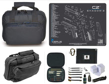 Load image into Gallery viewer, EDOG CZ Shadow Promat &amp; 11.5″ Double Gun Range Bag, Soft Padded &amp; Compact &amp; 28 PC Cleaning Essentials &amp; Pro Mat Kit