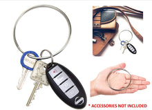 Load image into Gallery viewer, 2 Three Inch (3&quot;) Extra Extra Large Jumbo Split Ring Key Rings Great for Multiple Keys, &amp; XL Gear Janitor Contactors, Warehouse Managers, Apartment, Heavy Duty Nickel Plated Key Holder &amp; Organizer