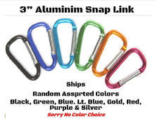 Load image into Gallery viewer, EDOG USA Carabiners Straps Keyrings | Carabiners | Two (2) 3” Assorted Color | Aluminum | Snaplink | (4) Split Ring Key Rings (2) Jumbo XXXL 3” &amp; (2) 1” | D Shape | Extra Large Capacity