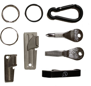 EDOG EDC Utility Tools Emergency Whistles Carabiners | Key Chains | Screwdrivers |Phillips | Flathead | Bottle | Can Openers | P38 | P51 | Match | Pill | ID | Water Resistant Holder | Accessories