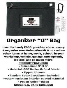 EDOG Camper Hiker Backpacker Cat Hole (Latrine) Comfort Defecation Kit – Stainless Steel Trowel & Case | Compact 75 Sheet Toilet Tissue | Towelette Wipes | O Bag Organizer Bag