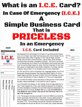 Load image into Gallery viewer, 4 EDOG I.C.E. EMERGENCY TRAVEL &amp; MEDICAL ALERT FOLDABLE BUSINESS SIZED TENT CARD