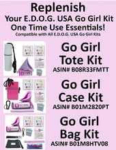 Load image into Gallery viewer, E.D.O.G. USA GoGirl Female Urination Device Kit Essentials Replenishment Pack | 6 LA Fresh Feminine Personal Care Natural Wipes | 6 Extra Zip Baggies - Compatible with All EDOG Go Girl Kits