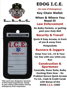 EDOG I.C.E. Active Senior Medical Alert Neck Wallet | Care Giver Locator | Wandering | Dementia | Alzheimers | Disabled | I.C.E. Cards | Leather | Emergency Contacts | Medical Conditions | Medication