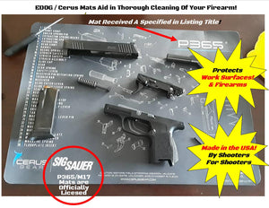 P220 Gun Cleaning Mat - Schematic (Exploded View) Diagram Compatible with P220 Series Pistol 3 mm Padded Pad Protect Your Firearm Magazines Bench Surfaces Gun Oil Solvent Resistant