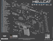 Load image into Gallery viewer, Springfield Armory Hellcat Cerus Gear Schematic (Exploded View) Heavy Duty Pistol Cleaning 12x17 Padded Gun-Work Surface Protector Mat Solvent &amp; Oil Resistant