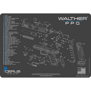 EDOG Walther PPQ Promat & 20 Pc Gunslinger Universal Handgun Cleaning Kit | Clenzoil CLP | Brushes | Mops | Patchs | Jags | .22 - .45 Caliber…