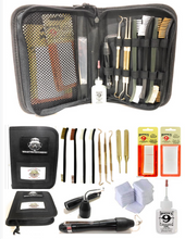 Load image into Gallery viewer, Tac Book Handgun Cleaning Kit Essentials &amp; Accessories for All Calibers 22 38 357 9mm 40 45 Cal, Gun Oil Needle Oiler Pistol Cleaner Brass Brush Pick &amp; Punch Set &amp; Bore Light