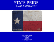 Load image into Gallery viewer, Patriotic Lone Star State Texas Flag Cerus Gear Heavy Duty Pistol Cleaning 12x17 Padded Gun-Work Surface Protector Mat Solvent & Oil Resistant