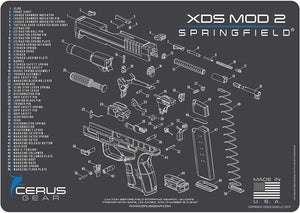 EDOG Springfield XDs Mod 2 Promat & 20 Pc Gunslinger Universal Handgun Cleaning Kit | Clenzoil CLP | Brushes | Mops | Patchs | Jags | .22 - .45 Caliber…