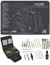 Load image into Gallery viewer, EDOG Springfield Armory XDs Promat &amp; 20 Pc Gunslinger Universal Handgun Cleaning Kit | Clenzoil CLP | Brushes | Mops | Patchs | Jags | .22 - .45 Caliber…