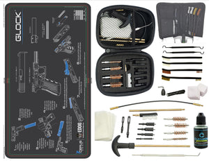 EDOG Glock CERUS Gear Instructional Step by Step PROMAT with Range Warrior .22 .38 .357 9MM .45-20 PC & 12 PC Tac Book Range, Field & Bench Handgun Cleaning Essentials Kit